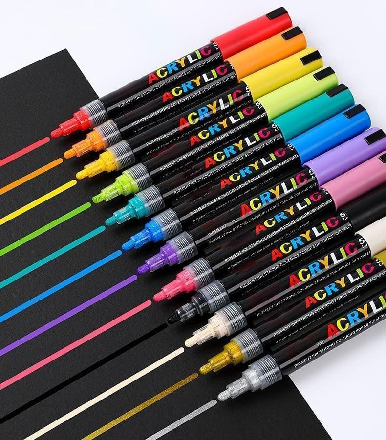 Set 12 de markere cu vopsea acrilica, Zola, varf 4 mm, rezistente la apa, pentru pictura pe hartie, panza, piatra, sticla, lemn, textile si ceramica, uscare rapida, multicolore Set 12 de markere cu vopsea acrilica, Zola, varf 4 mm, rezistente la apa, pentru pictura pe hartie, panza, piatra, sticla, lemn, textile si ceramica, uscare rapida, multicolore